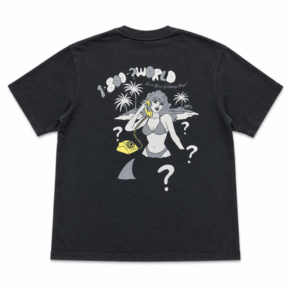 ‘World Traveler’ Black Heavy Weight Tee