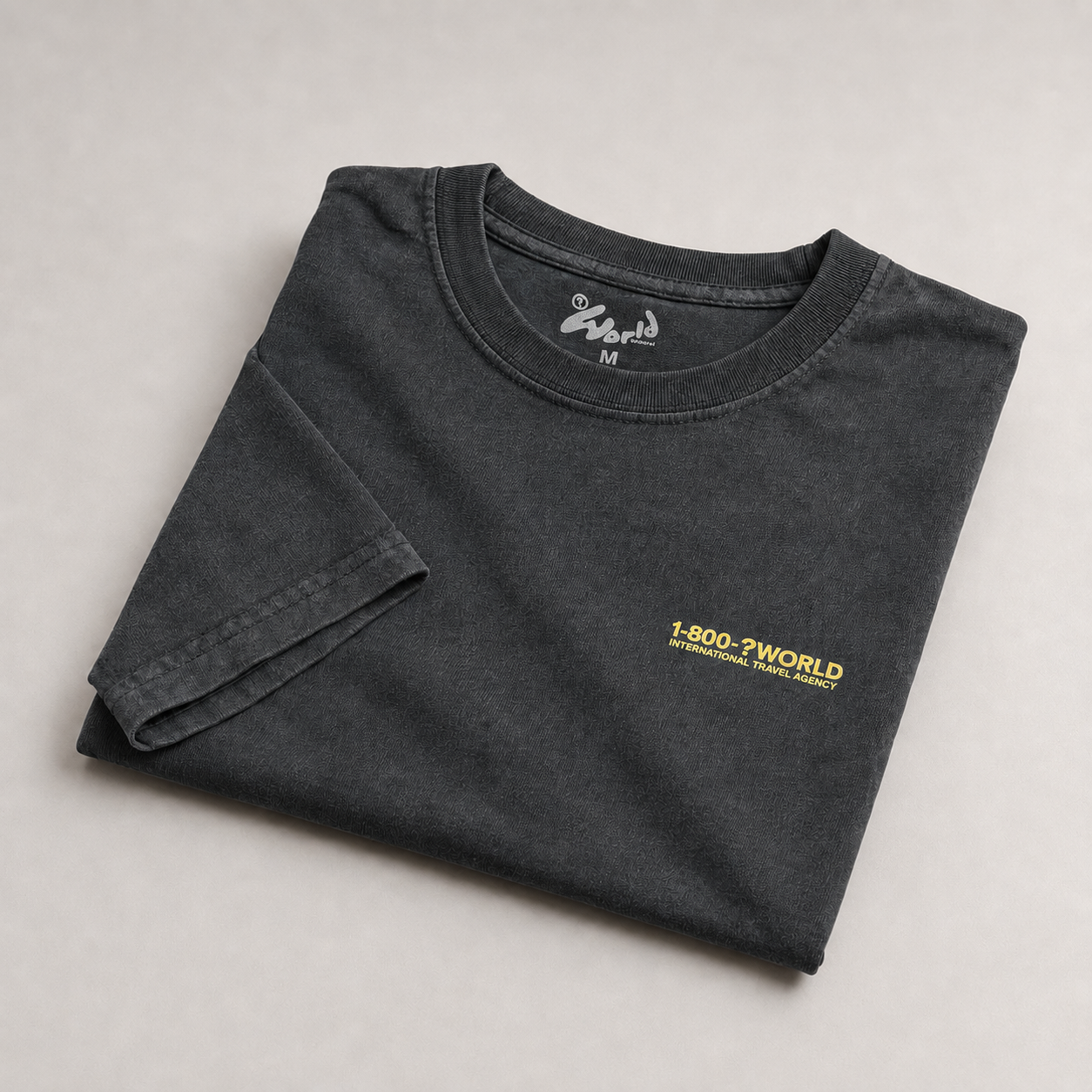 ‘World Traveler’ Black Heavy Weight Tee