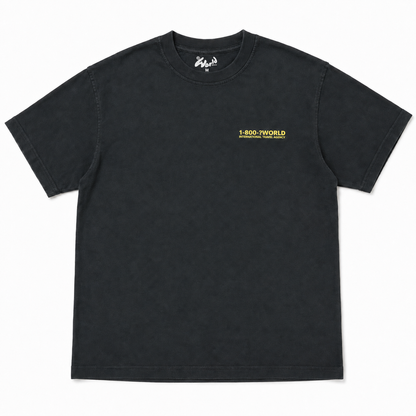 ‘World Traveler’ Black Heavy Weight Tee