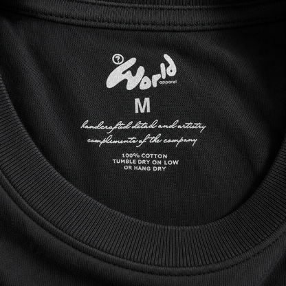‘World Traveler’ Black Heavy Weight Tee